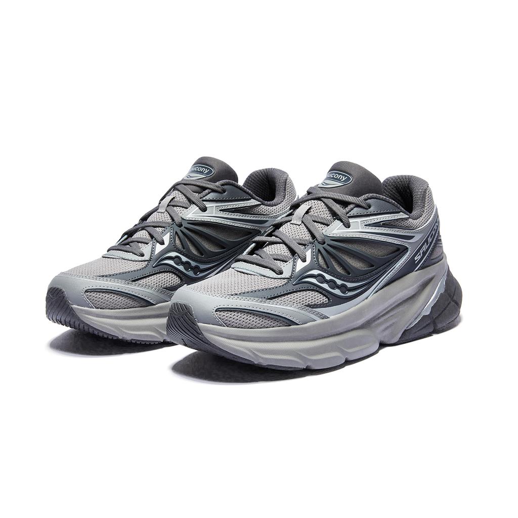 SAUCONY Guard 2K Удобные Универсальные Нескользящие Прочные Кроссовки с низким верхом для повседневной носки и бега Унисекс кроссовки Темно-серые Серебристо-серые S28237-1