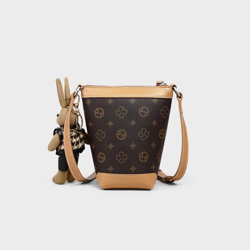 Сумка для мобильного телефона Осень и зима Новая сумка для мобильного телефона Сумка через плечо Женская сумка-ведро Универсальная и высококачественная Ощущение легкости