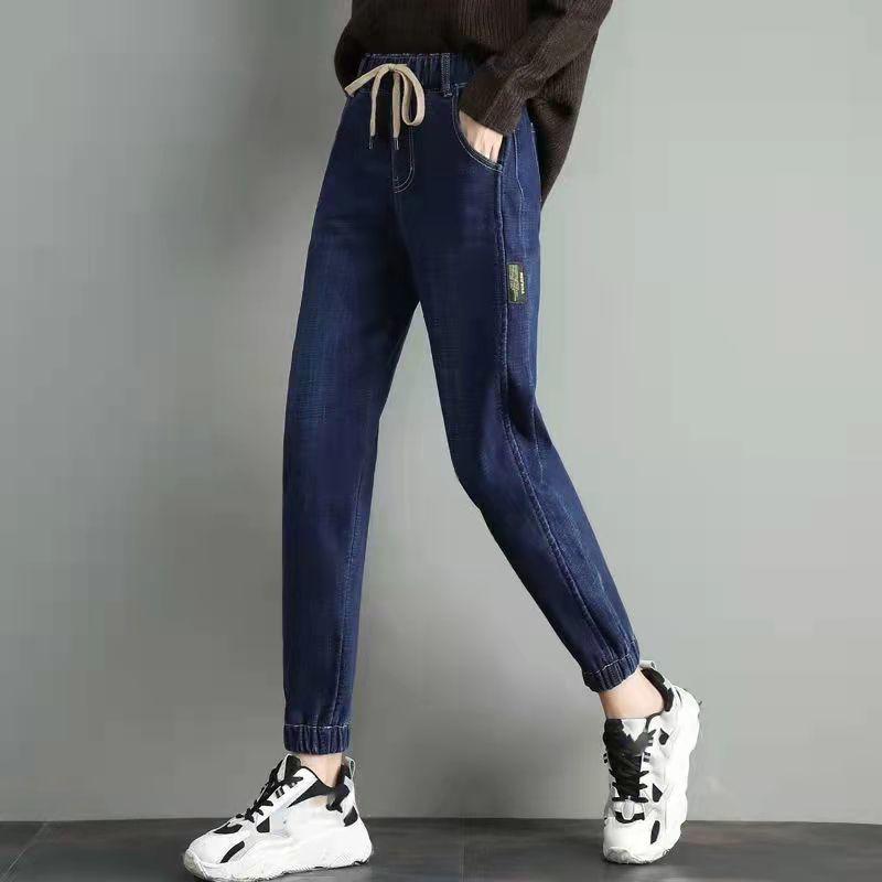 Spring Fall Harem Jeans Women Fashion Denim Pants Baggy Jogger Jeans