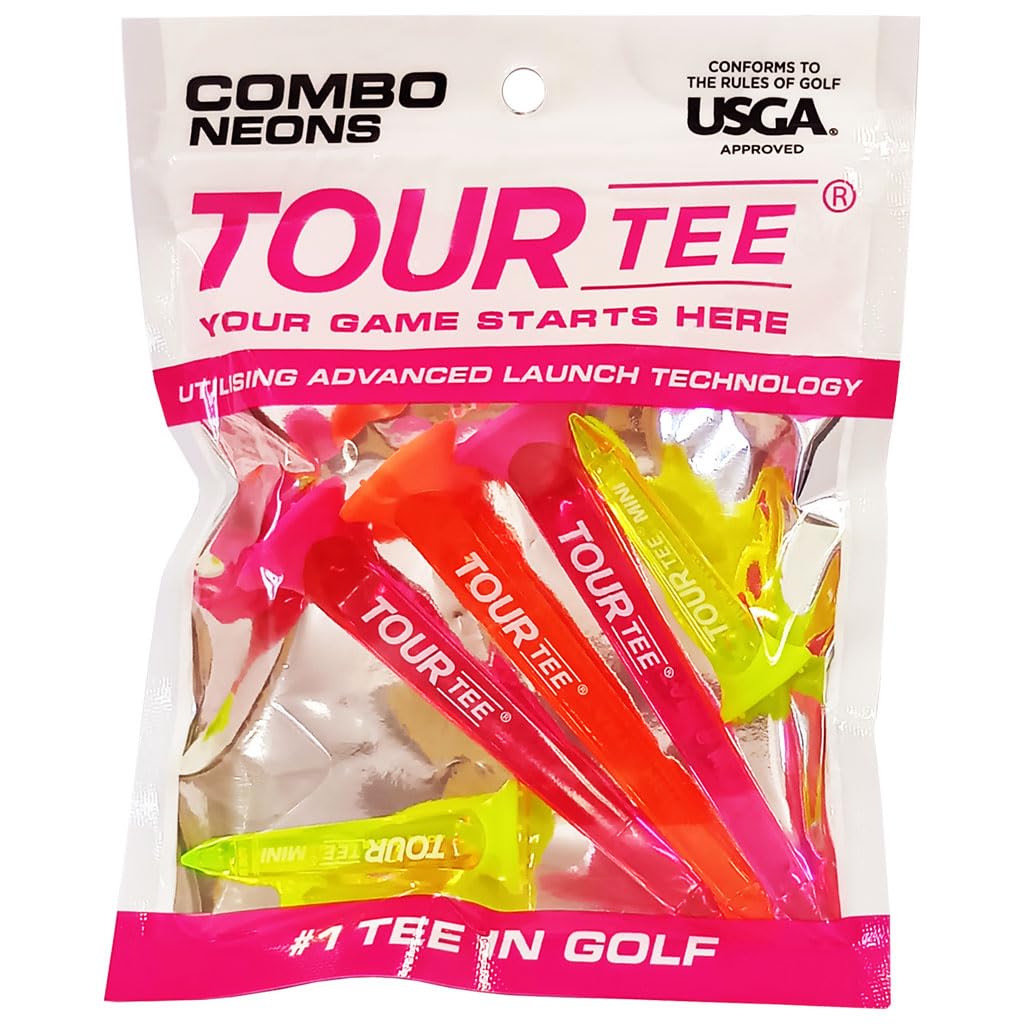 Tour Tee COMBO NEONS Golf Tees PINK (5 tees) T-490 (580)