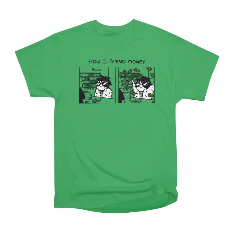 Men Casual Shirts Short Sleeves HOW I SPEND MONEY Tees Oversized T-shirts