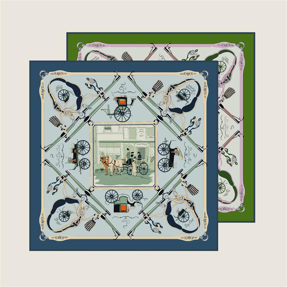 Silk Scarves Wraps Leather Boots Printed Twill Silk Scarf Women Shawls Luxury Design Hijabs Fashion Square Curled Shawl