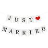 Just Married Letter Banner Bridal Shower Paper Garland Bunting Banner  Party Decoration Supplies