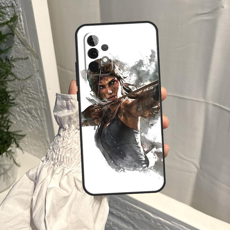 Lara Croft Tomb Raider Case For Samsung Galaxy A54 A34 A13 A23 A33 A53 A73 A12 A14 A22 A32 A52 A51 A71 A21S Coque