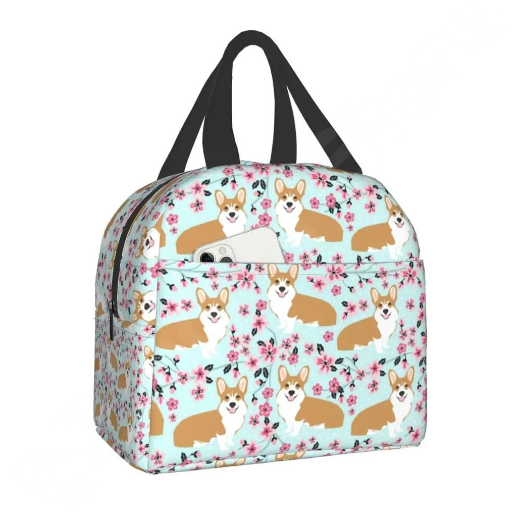 Утепленная сумка для обеда с рисунком королевы Елизаветы и корги для женщин, многоразовая термосумка-холодильник для обеда на работе, в школе, на пикнике