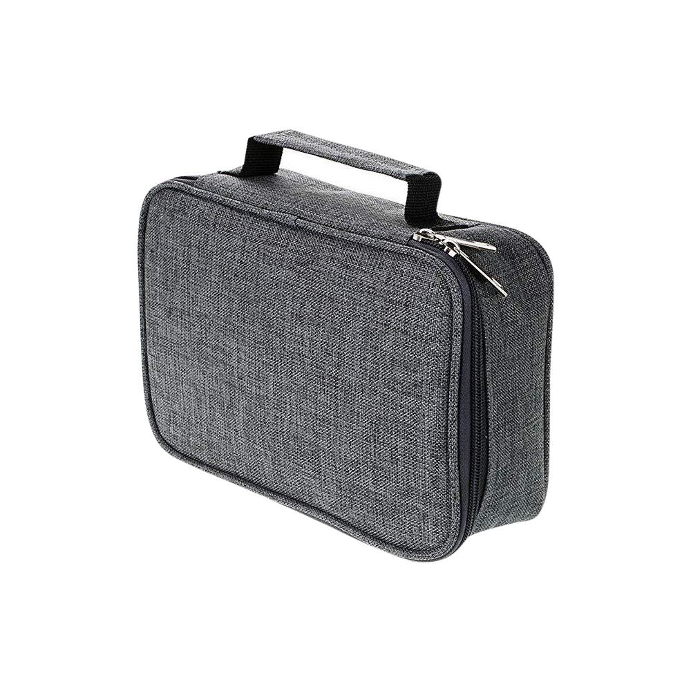 72 Holes School Cases 3 Compartments Canvas Pencil Cases Student Pen Box Storage Bag For Artist Stationery Supplies