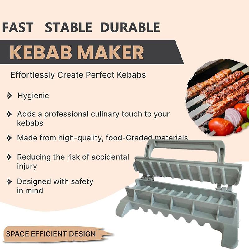 Машина для приготовления кебаба Easy Single Row Grille BBQ Wewers Подготовка машины для приготовления кебаба Пресс-машина Многоразовая ручная форма для кебаба