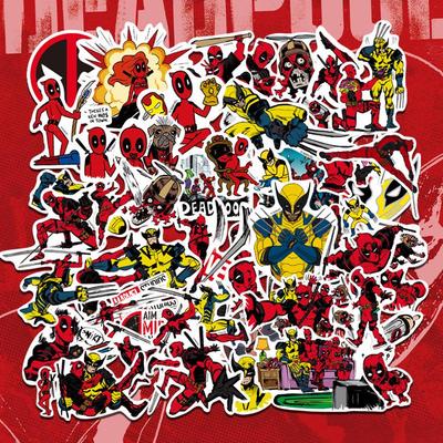 Marvel Дэдпул 3 Росомаха Человек-паук Стич Дональд Дак Чемодан и блокнот Набор мультяшных наклеек