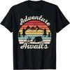 Vintage Retro Adventure Awaits Camping Hiking Outdoor Travel T-Shirt