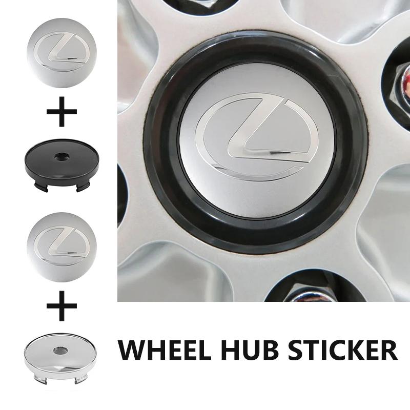 For Lexus 4pcs Car Badge Wheel Center Hub Cap Cover Accessories Auto Styling RX350 IS250 CT200h ES250 ES300h NX300h IS200 GS300EY7