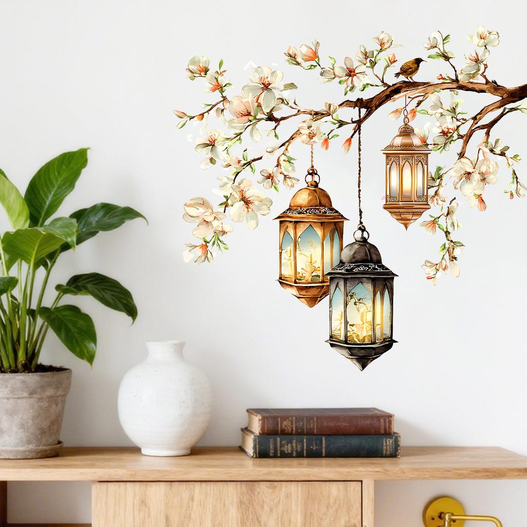 Изысканная Мандала Лотоса Спальня Гостиная Прихожая Домашний Декор Ретро Звезда Луна Самоклеящиеся Настенные Наклейки