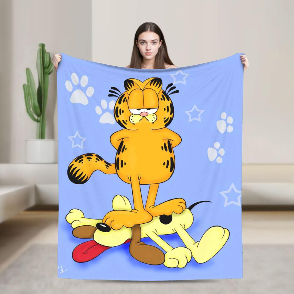 G-Garfields Blanket  Soft Novelty Plush Throw Blanket For Children Living Room Flannel Bedspread Bed Cover