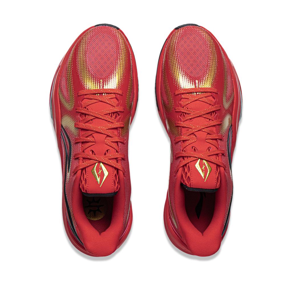 Li Ning Амортизирующие Скользкие Устойчивые к истиранию Дышащие Упругие Сцепление Низкие Баскетбольные Кроссовки Мужские Красные ABAW007-3