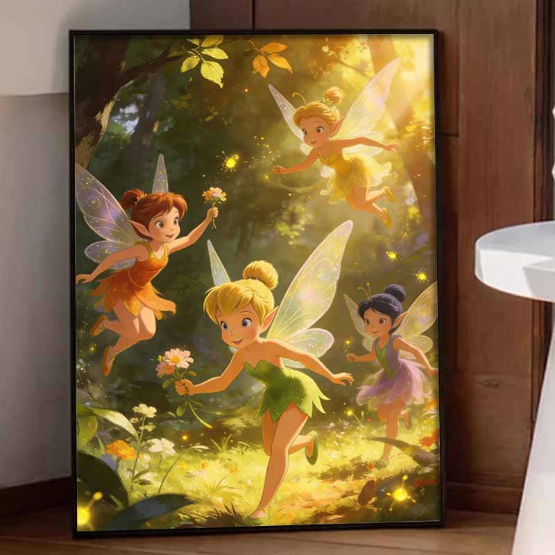Disney Tinker Bell Fairies Diamond Painting Art Kit Handmade DIY5D Home Decor Gift