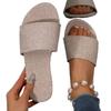 Fashion Ladies Shoes On Sale 2025 Open Toe Women's Slippers Outdoor Casual Slippers Women Round Toe Flat with Plus Size Concise Sandals