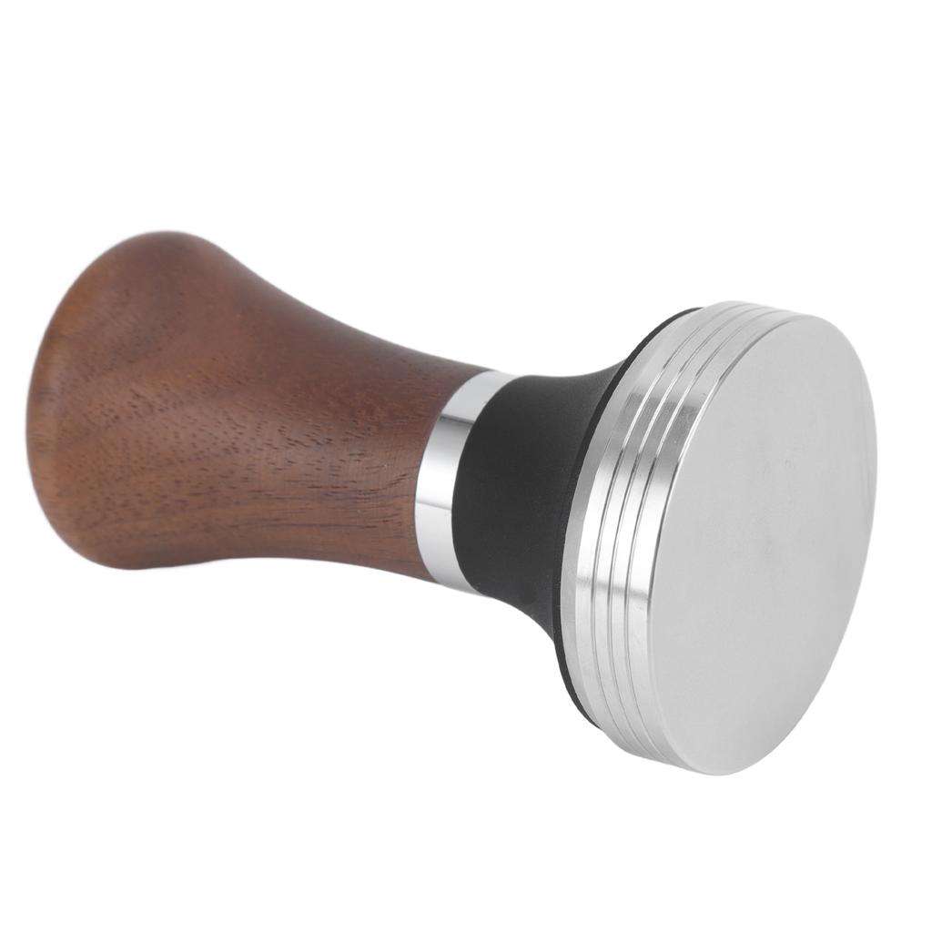 51 мм Темпер для кофе из пищевой нержавеющей стали, темпер с регулировкой давления и деревянной ручкой, для кофейных инструментов