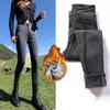 Women's Warm Jeans Winter Warm Plushed Jeans Elastic Thickened Denim Pants Casual Trousers