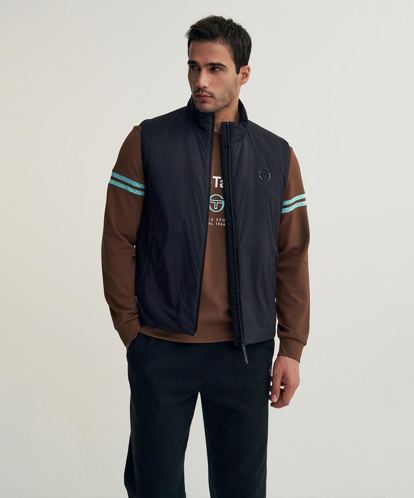 Мужской утепленный жилет Sergio Tacchini M Essential с утеплителем Thinsulate (черный)