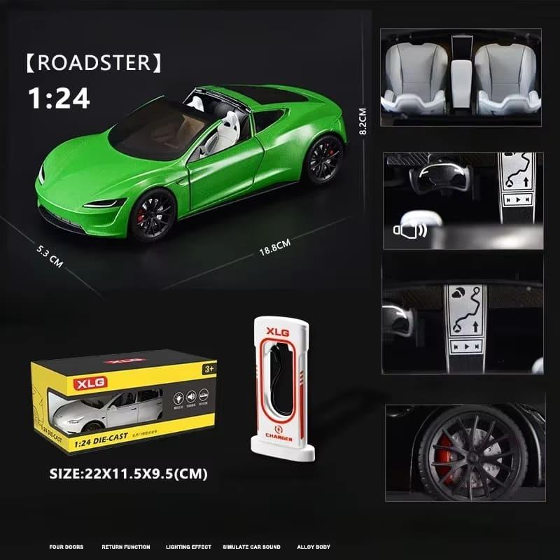 1:24 сплава Tesla Sports Car Model литой металлический игрушечный автомобиль кабриолет игрушка с зарядкой куча мальчик подарок коллективное украшение дома коллекция украшений