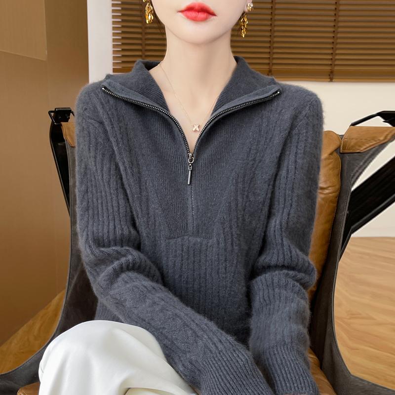 Женский кашемировый свитер Qinghe кашемир 30% кашемир 70% шерсть осенне-зимний пуловер теплый и модный