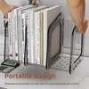 3-Section Transparent Book Stand Acrylic Stationery Shelf Magazine Rack  Document Organization