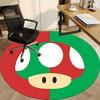 1pcMario Mushroom Icon Office Round Area Rug, Indoor Mat Suitable For Office, Under Office Chairs Bedroom Living Room Home Decor, Room Deco