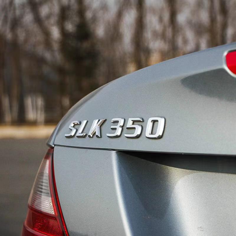 ABS Car Trunk Letters Logo Emblem Badge Decals Sticker Mercedes Benz SLK Class R170 R171 4MATIC SLK200 SLK300 SLK350 SLK250