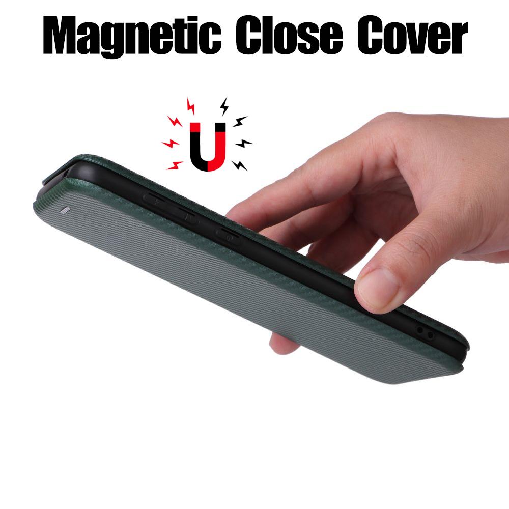 Магнитный кожаный чехол-книжка из углеродного волокна для Oneplus 13 12 12R 11R 10 9 Pro 8T 8 Pro 7T 6T Nord4 Чехол Кошелек Держатель для карт