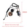 Creative Leopard Print Fur Ball Pin Keychain Knot Simple Braiding Rope Knot For Girls Bag Pendant Hanging Decoration