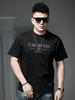 European Style Letter Print Short-Sleeve T-Shirt for Men 2025 New Summer Trendy Loose Round Neck Men's Half-Sleeve T-Shirt