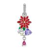 Elegant 12 Birth Flowers Charm Pendant Authentic 925 Sterling Silver Zirconia Beads for Women Fine Jewelry Charm Bracelets Christmas Flower Pendant