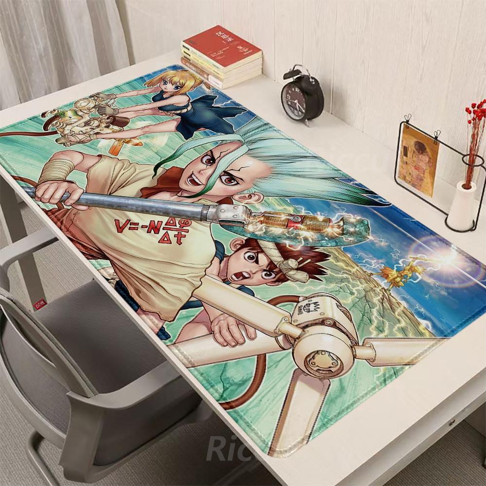 Table mats Dr.STONE Anime Large size electronic sportse Large game accessories HD Printing Computer Lock edges Rubber Mouse Pad