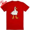 Mens Funny T-Shirt Rude Seagull Design Regular Fit Cotton Tee Women Men Print Cartoon Graphic Cotton T Shirts Breathable Workout