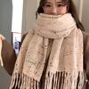 Windproof Winter Cashmere Scarf Korean Style Women Plaid Shawl Fashion Wool Tassel Scarf  Female