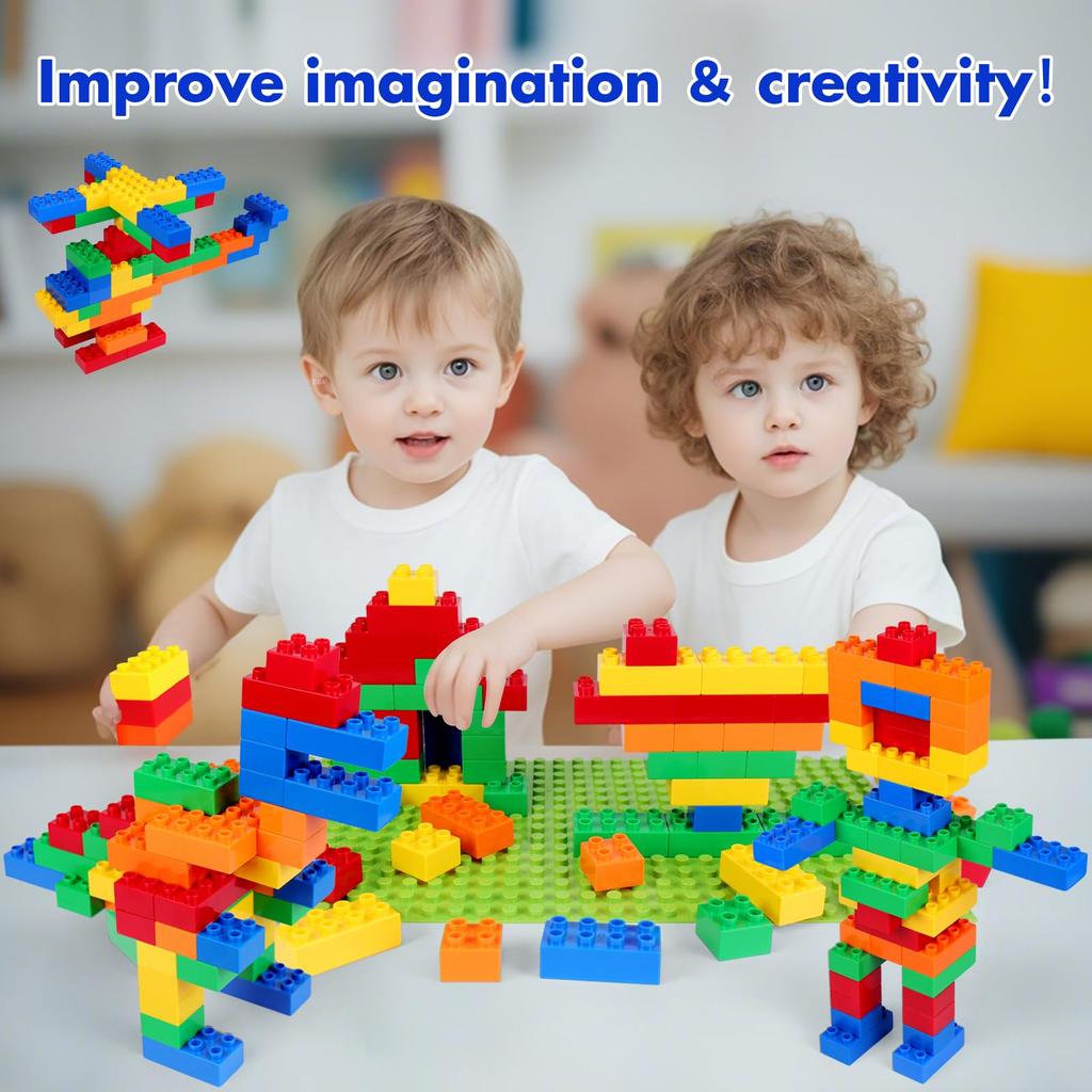 АБС очень большой размер Полностью совместимый Подходит для возраста от 2 лет и старше Развивающие игрушки Отлично подходит для дополнительных покупок 70 штук 5-цветных блоков,