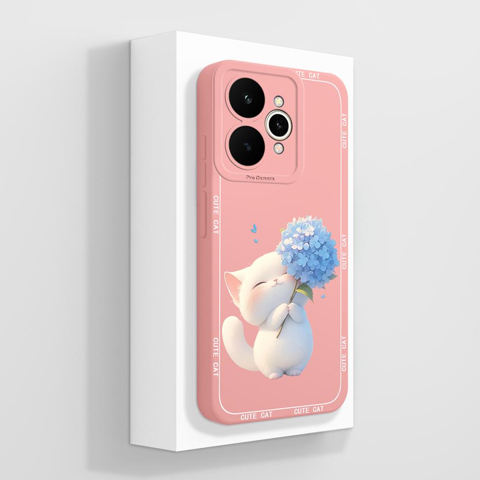For Realme 15 Pro 5G Phone Case Pretty Flowers Patterns Soft Liquid Silicone Full Coverage Cover For Realme15 Shockproof Bumper