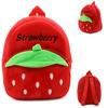 1-3 Years Cartoon Strawberry Girl Plush Backpack School Bag