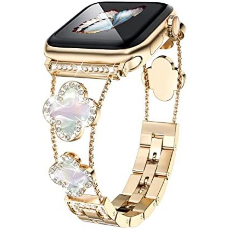 Роскошный тонкий блестящий ремешок для Apple Watch с металлическими бриллиантами Ultra 2, 49 мм, 40 мм, 42 мм, 44 мм, 45 мм, 41 мм, браслет Iwatch Se Series 8/7/6/5/4/3 для женщин, блестящий