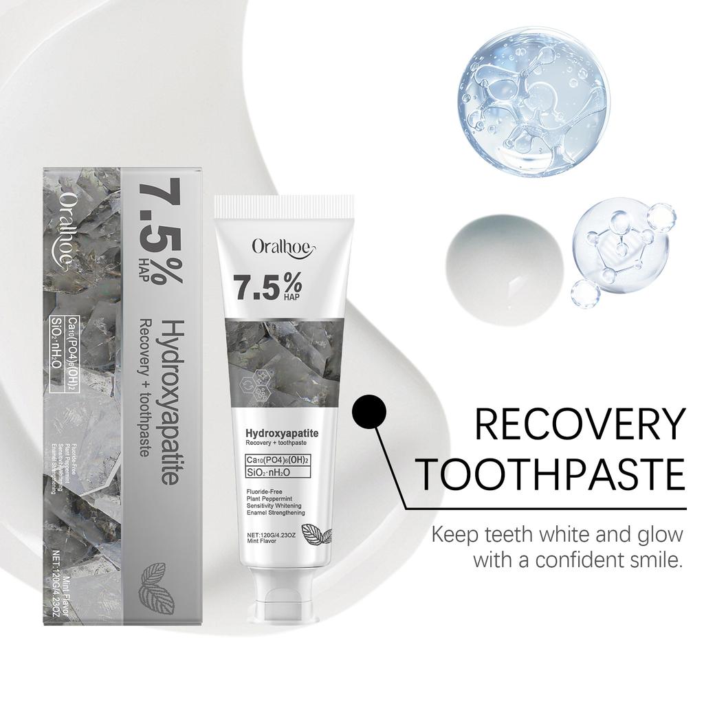 ORALHOE Whitening Toothpaste for Daily Gum Care, Gentle Stain Removal,100ml
