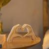 Heart Gesture Figurine, Resin Hand Model for Desk Decoration And Collectibles