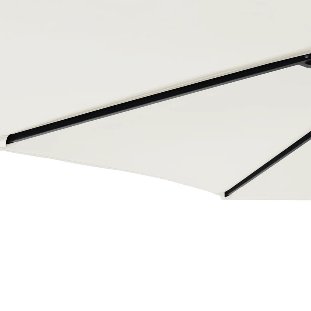 Vidaxl Parasol Ogrodowy Na Stalowym Słupku, Biały, 225X225X212 Cm