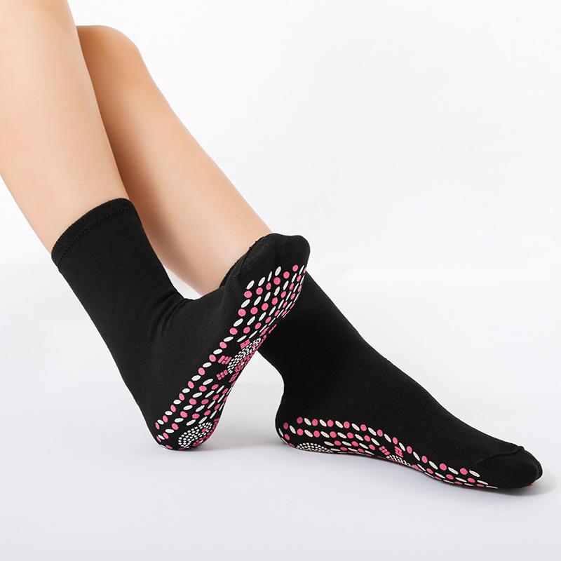 Solid Color Mid-calf Cotton Yoga Socks Silicone Bottom Non-slip Sports Socks Women Indoor Fitness Trampoline Dance Pilates Socks