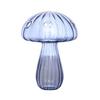 Mini Mushroom Shape Vase Colorful Transparent Glass Hydroponic Vase Flower Plant Display Vase Home Decoration