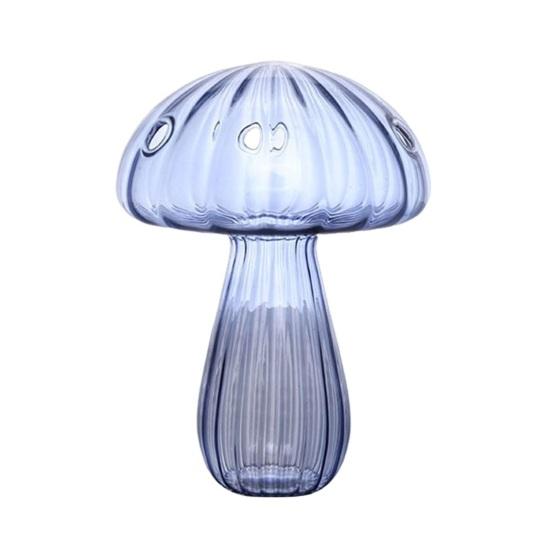 Мини ваза в форме гриба, цветная прозрачная стеклянная гидропонная ваза, ваза для демонстрации цветов и растений, украшение для дома