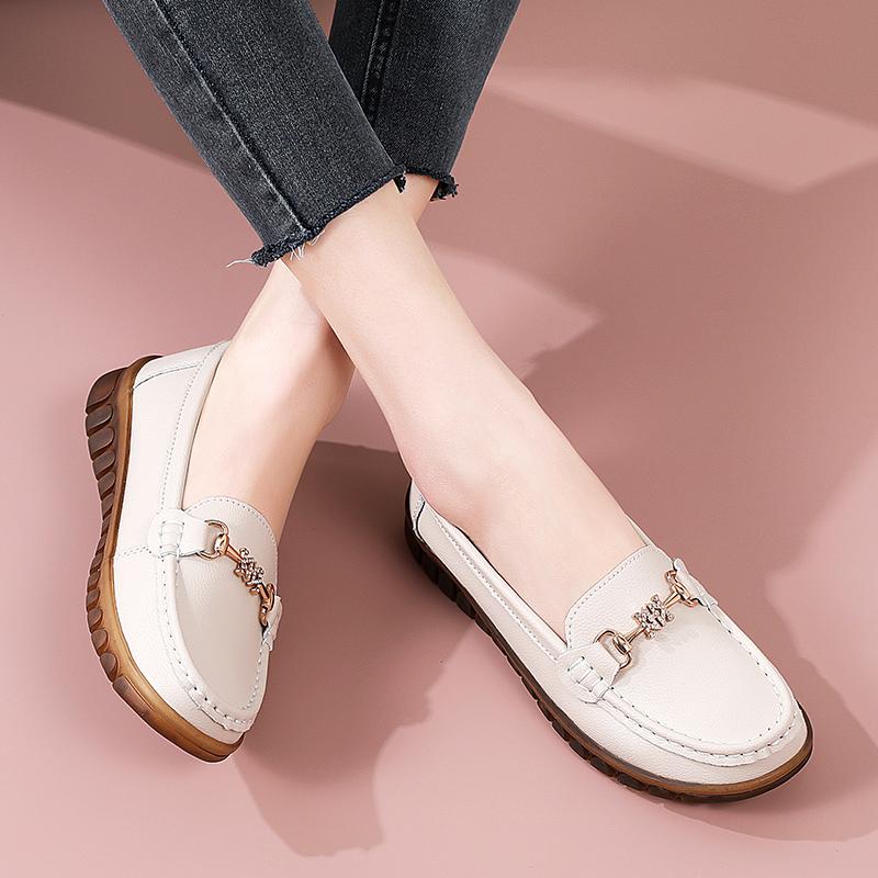 Модные женские повседневные дизайнерские туфли с круглым носком, плоские, нескользящие, легкие, удобные, для комплекта, лоферы, женские туфли-одиночки