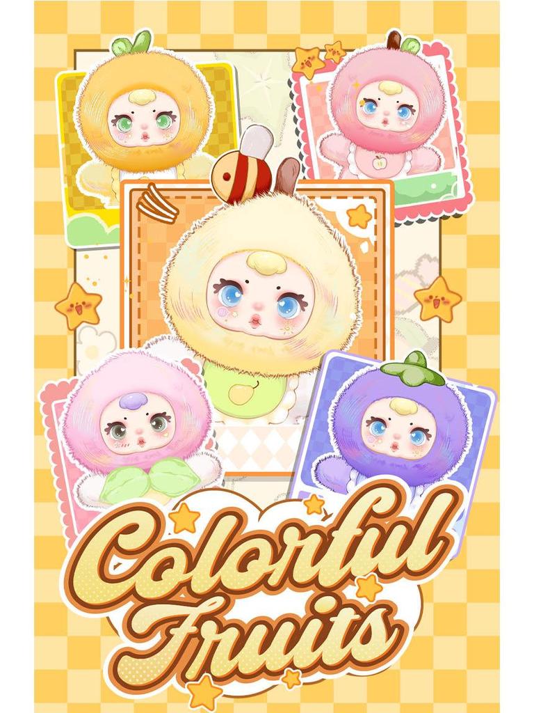 Плюшевая кукла «Молочная конфета ММ»: Милый мультяшный фруктовый плюшевый сюрприз-бокс, настольное украшение