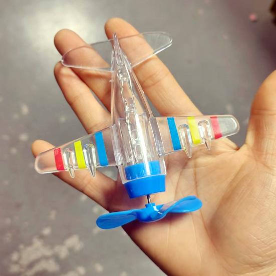 Заводной самолетик со светодиодными огнями, простая в установке ветряная машинка, украшение