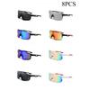 8Pcs Unisex Pochromic Sunglasses for Sports Cycling Running with UV Dust Rain Shield