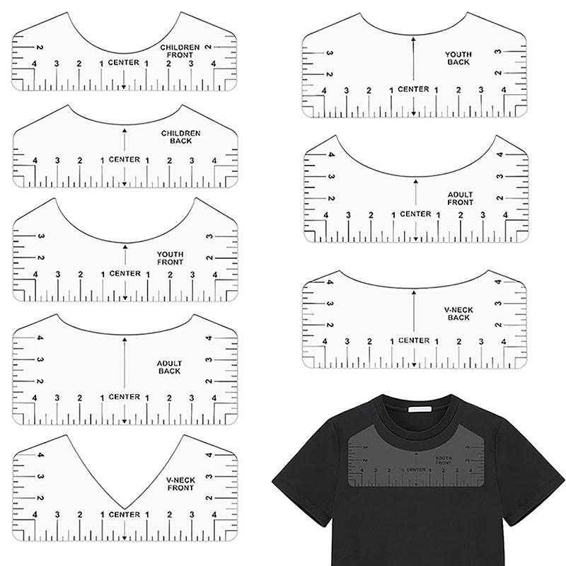 8 шт. линейка для футболок ПВХ линейка для футболок для центрирования дизайнов инструмент для выравнивания футболок для взрослых, молодежи, малышей, младенцев