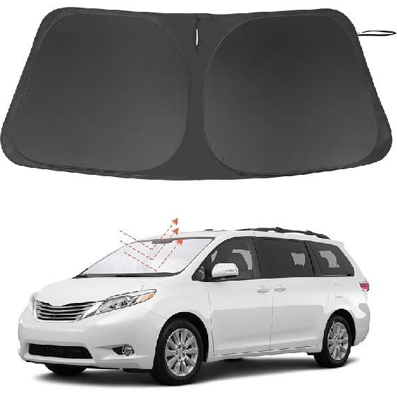 TINGLU Солнцезащитный козырек для Tesla Model X Tesla X 2016-2024 2025 Аксессуары Солнцезащитный козырек на лобовое стекло Защита от УФ-лучей Накидка на солнцезащитный козырек С